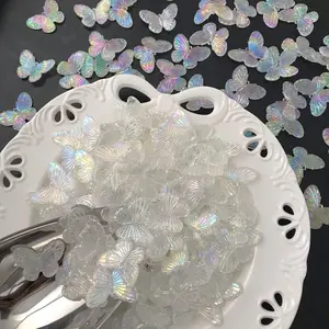 Viral Acrylic Holographic Laser Butterfly DIY Handmade Accessories Ins Style Fairy Flowing Light Versatile Decoration Material for Beads Making