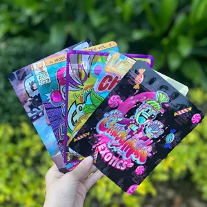 Large 1lb Odor-Proof Resealable Ziplock Bags - 10-Pack/20-Pack Assorted Patterns 3D Candy Packaging Storage Pouches with Zipper Closure