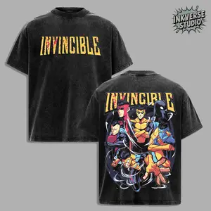 InkVerse Limited Edition Mark Grayson V4 Invincible War Comic Graphic Tee, Invincible MCU Animated Series T Shirt, Superhero Punch Comic Design, Oversized Streetwear Unisex Tee, Vintage Bloody Comic Style, Gift for Invincible Fan