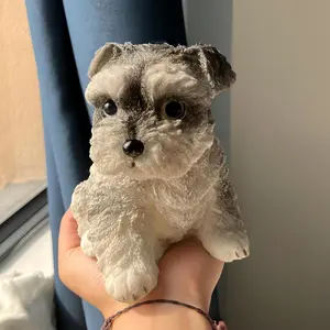 Big taba Squishy Dog, Cute Squishy Dog Stress Relief Toy for Adult/Kids, Handmade Soft Chenery Design, Perfect Squeeze Toys Gift for Relaxation and Fun (6‘’Big Schnauzer)