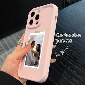 Custom Photo Phone Case – Please Send Image After Purchase.Apple Pink Gaozhu Phone Case, Daily Holiday Gift, Custom Image Applicable to Apple 16 15 14 13 12 11 7 8Plus Xs Xsmax Fine Hole Soft Shell Anti-Fall