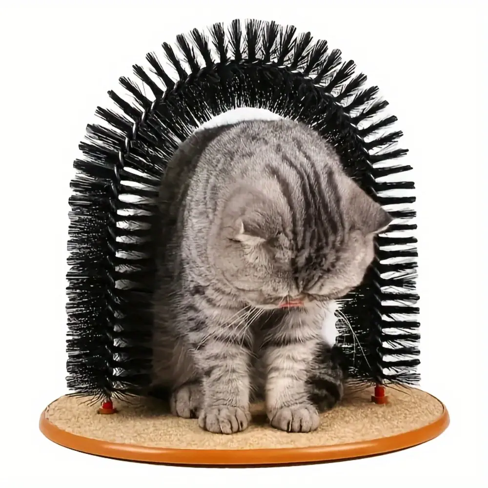 Cats can't resist grooming brushes and scratching toys - Cat Arch Self Groomer: Pamper your cat with massages and grooming brushes!