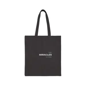 Million Little Miracles Tote Bag: Black
