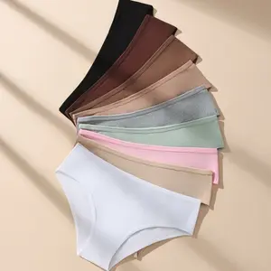 6/9Piece Low Rise Cotton Panties for Women 95% Cotton Breathable Seamless Briefs Anti-Bacterial No Show Underwear Solid Color Basic Panties for Daily Wear Womenswear Bridal Ultra-Soft Stretchy Comfort - Fabric, Fit