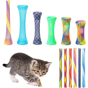 10 Piece Cat Spring Toys Set, Colorful Fun Indoor Interactive Plastic Spiral Toys, Attractive for Chasing, Scratching, Hunting
