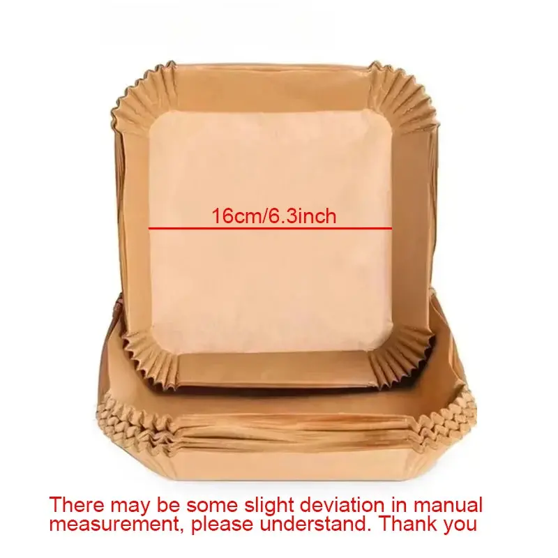 50/100/200pcs Disposable Air Fryer Paper Round/Square Special Paper Food Silicon Oil Paper Air Fryer Liners Baking Paper