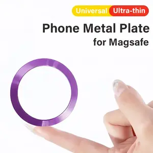 Magnetic Car Phone Holder Metal-Ring, Round Magnetic Car Phone Holder Ring, Universal Magnetic Phone Accessories for MagSafe, Car Phone Mount, Car Phone Stand