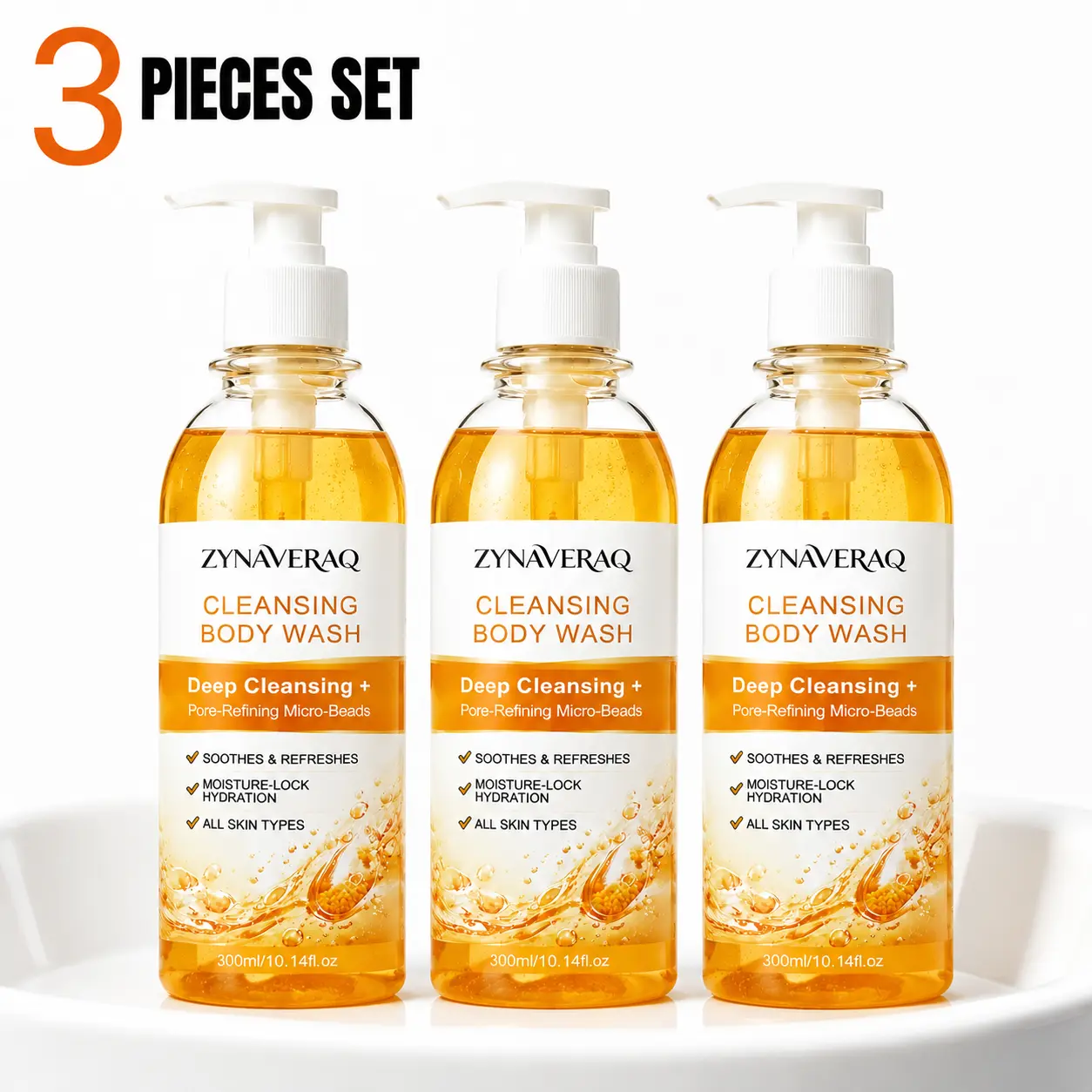 3 Pcs Mite & Acne Cleansing Body Wash Set-Anti mite and Bacterial Cleansing Shower Gel, Gentle Plant Extracts Body Wash - Bath Gel for Cleansing, Disinfecting, and Eliminating Mites and Acne. Body Wash For Troubled Skin, Uneven Skin, Body Care Set