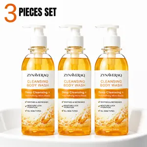 3 Pcs Mite & Acne Cleansing Body Wash Set-Anti mite and Bacterial Cleansing Shower Gel, Gentle Plant Extracts Body Wash - Bath Gel for Cleansing, Disinfecting, and Eliminating Mites and Acne. Body Wash For Troubled Skin, Uneven Skin, Body Care Set