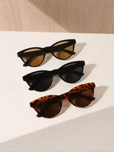 Unisex Retro Cat Eye Sunglasses, Trendy Styling Sunglasses, Uv400 Protection, PC Frame, Casual Style, Lightweight & Durable, Perfect for Vacation & Gifts