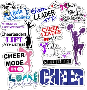 Cheer Stickers, Ten Vinyl Stickers Supporting Cheer, Great Cheer Gift, Decorative Stickers