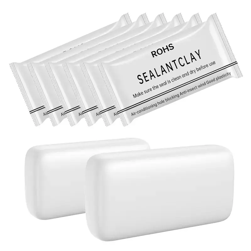 10PCS Eco-Friendly Wall Hole Sealant Clay Sticky Mud, Waterproof Fireproof & Odorless, Easy Knead, Blocks Insects Wind Leaks for Air Conditioning Pipe & Wall Holes