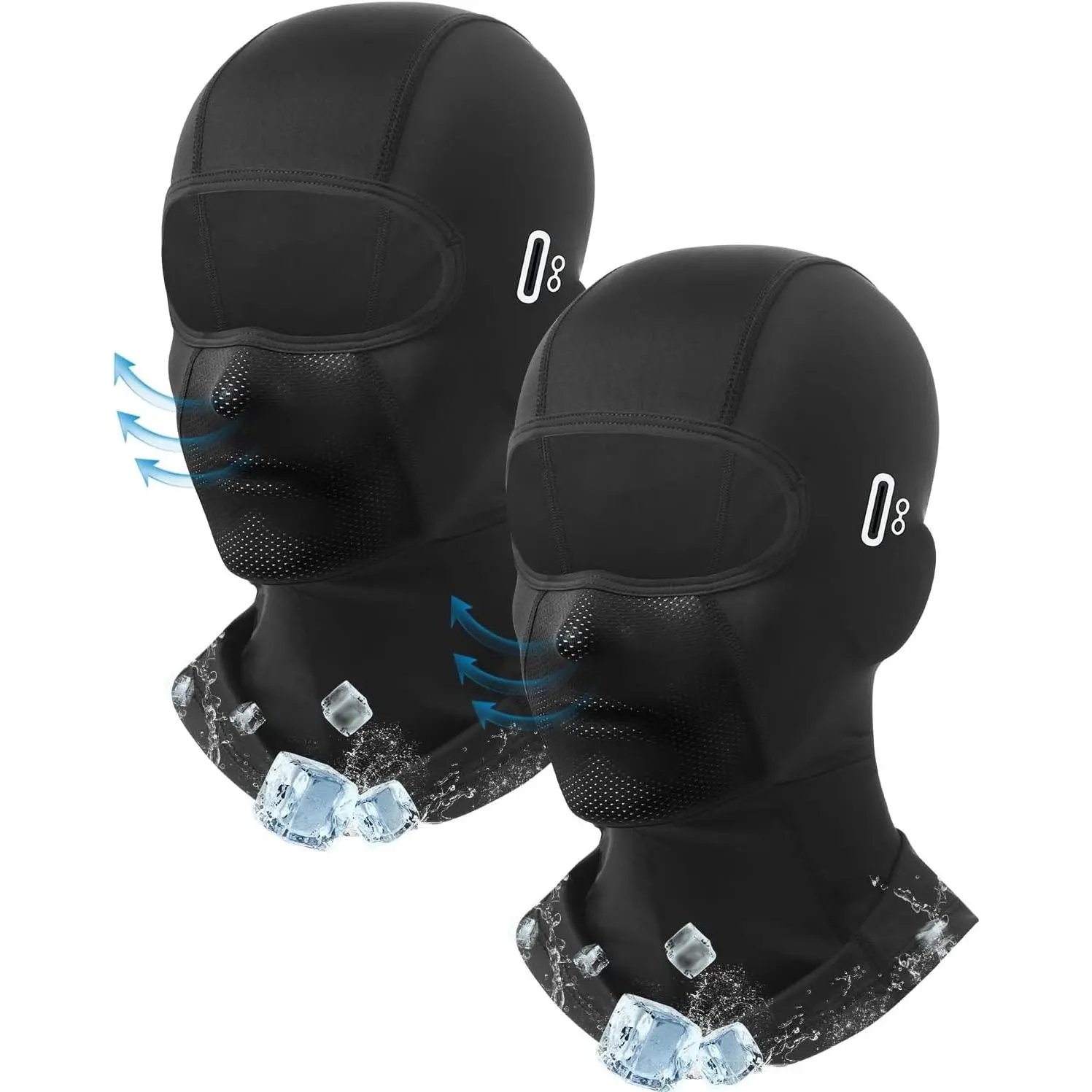 Ice Silk Balaclava Face Mask with Glasses Holes, Unisex Cooling & Windproof Shiesty Ski Mask for Motorcycle & Cycling, UPF 50+ Sun Protection, Windproof Ski Mask