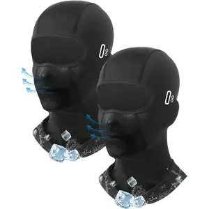 Unisex Adult Balaclava Face Cover - Windproof Ski Style, Glasses Holes, Summer Cooling Shiesty Design, Sun UV Protection for Motorcycle, Cycling, Windproof Ski Mask