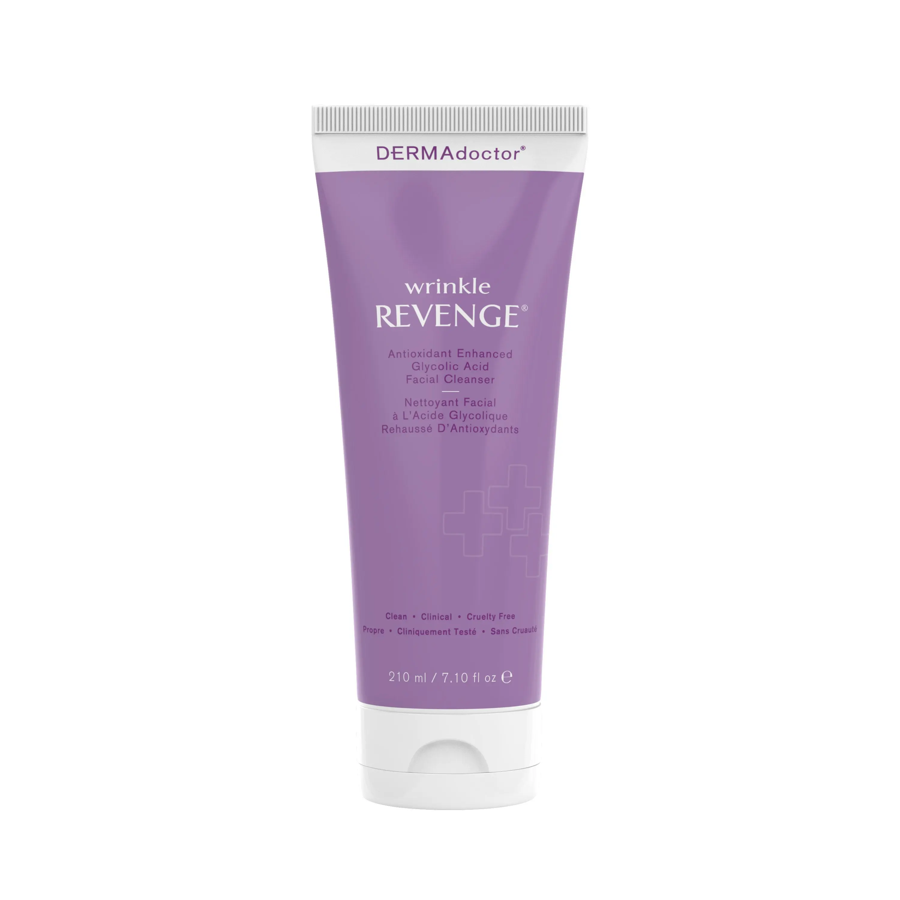 Wrinkle Revenge Glycolic Acid Facial Cleanser - Gentle Exfoliant for Anti-Aging & Smooth Skin - Free From Parabens, Sulfates, Phthalates, Silicones, Mineral Oil, PEGs & Synthetic Fragrance