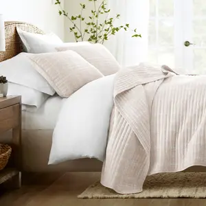 Geometric Maze Quilted Coverlet Set