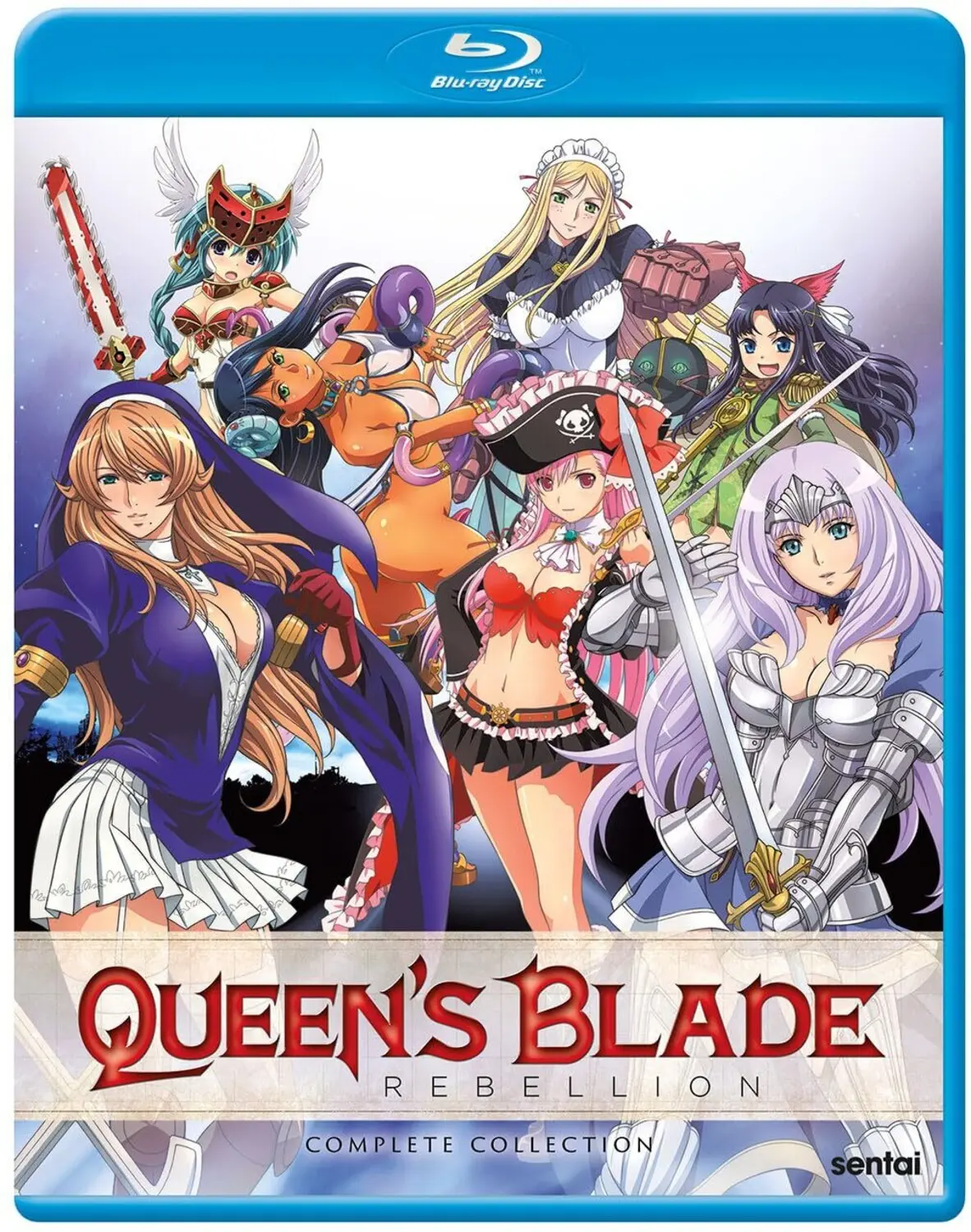 Queen's Blade Rebellion: Complete Anime Collection [BLU-RAY Movie], Sentai, 2025 Edition, English Subtitled, Widescreen, No Age Restriction