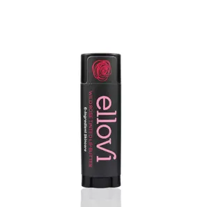 Ellovi Wild Rose Tinted Lip Butter - Natural Vegan Lip Balm with 6 Natural Ingredients - Hydrating & Nourishing Formula - Skincare Essentials