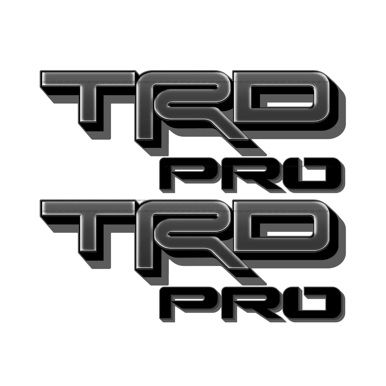 TRD Pro Decals for New Toyota Tacoma Replacement Stickers / Metallic