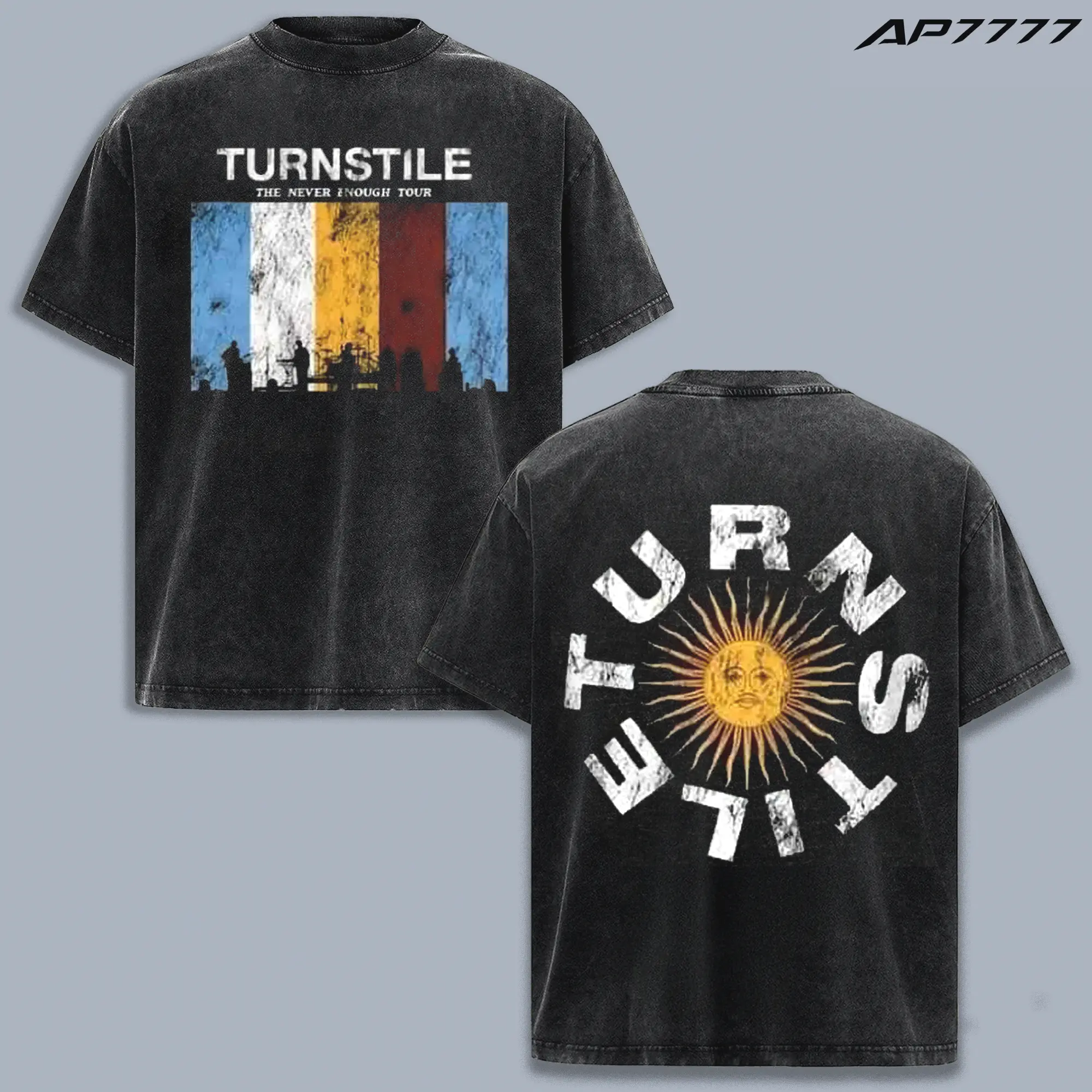 Turnstile 2026 Tour T-Shirt - The Never Enough Tour Official Merch, Unisex Retro Vintage Oversized Black Tee, Soft Cotton Crewneck Apparel, Perfect Gift for Music Lovers