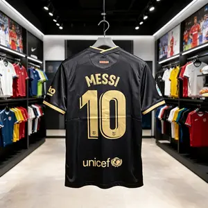 20 21 Away Short Sleeve Jersey No.10 Messi Fans Version Soccer Jersey