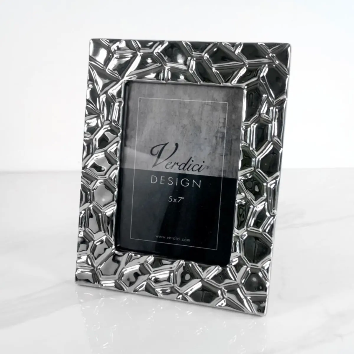 Jiallo EGV10-081 Ceramic Photo Frame Edged Stone 5 x 7'
