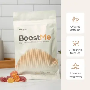 BoostMe Caffeine Gummies with L-Theanine – Jitter-Free Energy & Focus