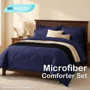[Mother's Day Gift] NTBAY Soft Microfiber Comforter Set with Sheets — All-Season 5/7 Piece Bed in a Bag, Cozy Quilt Bedding Set