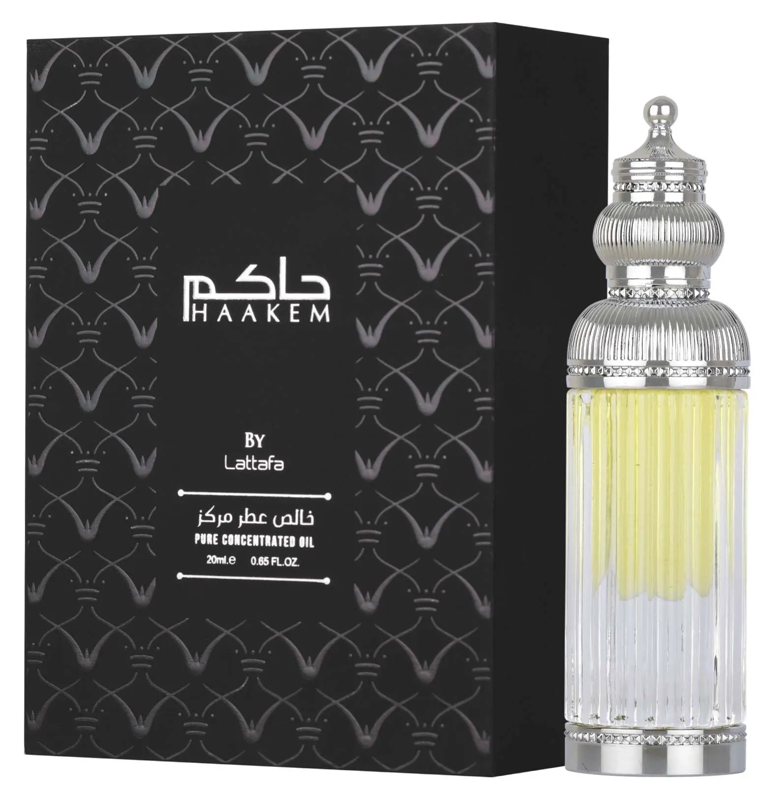 Lattafa Hakeem Pure Concentrated Perfumed Oil - 20ml Unisex Amber Oil Perfume with Aromatic Woody Fragrance, Citrus Musk, Floral Notes