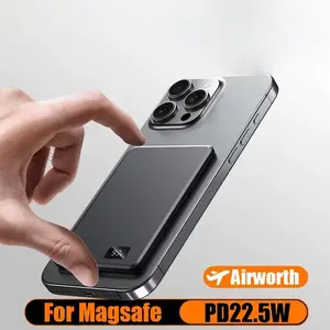 Thin Wireless Power Bank Magnetic 20W 5000mAh Portable Fast Charging External Battery for Magsafe For iPhone 17 16 15 14 13 12