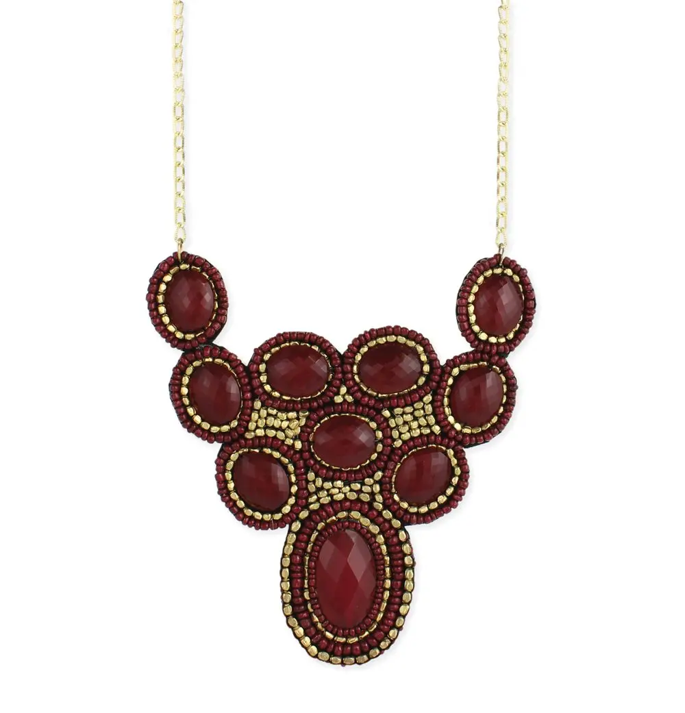 Zad Jewelry Abia Statement Necklace, Colorful Bib Design Costume Jewelry, Versatile 1-Piece for an Evening Out, Casual Wear, One-Piece