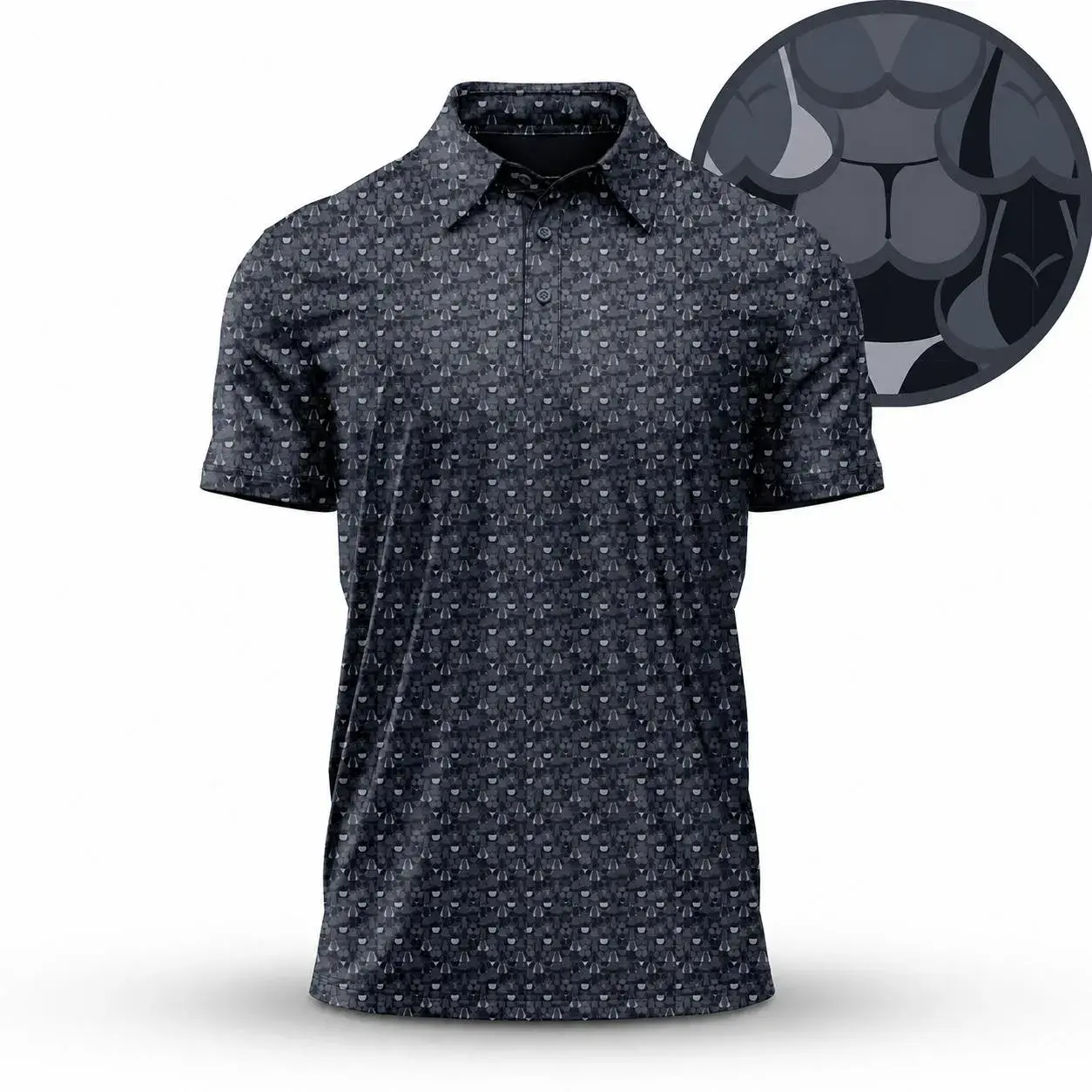 Charcoal Funny Polo Golf Shirt Performance Classic Gift for Men Short Sleeve Tops