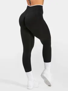 Women Yoga Pants Hips Lifting Yoga Leggings Seamless Sports Gym Clothes Stretchy High Waist Fitness Running Leggings