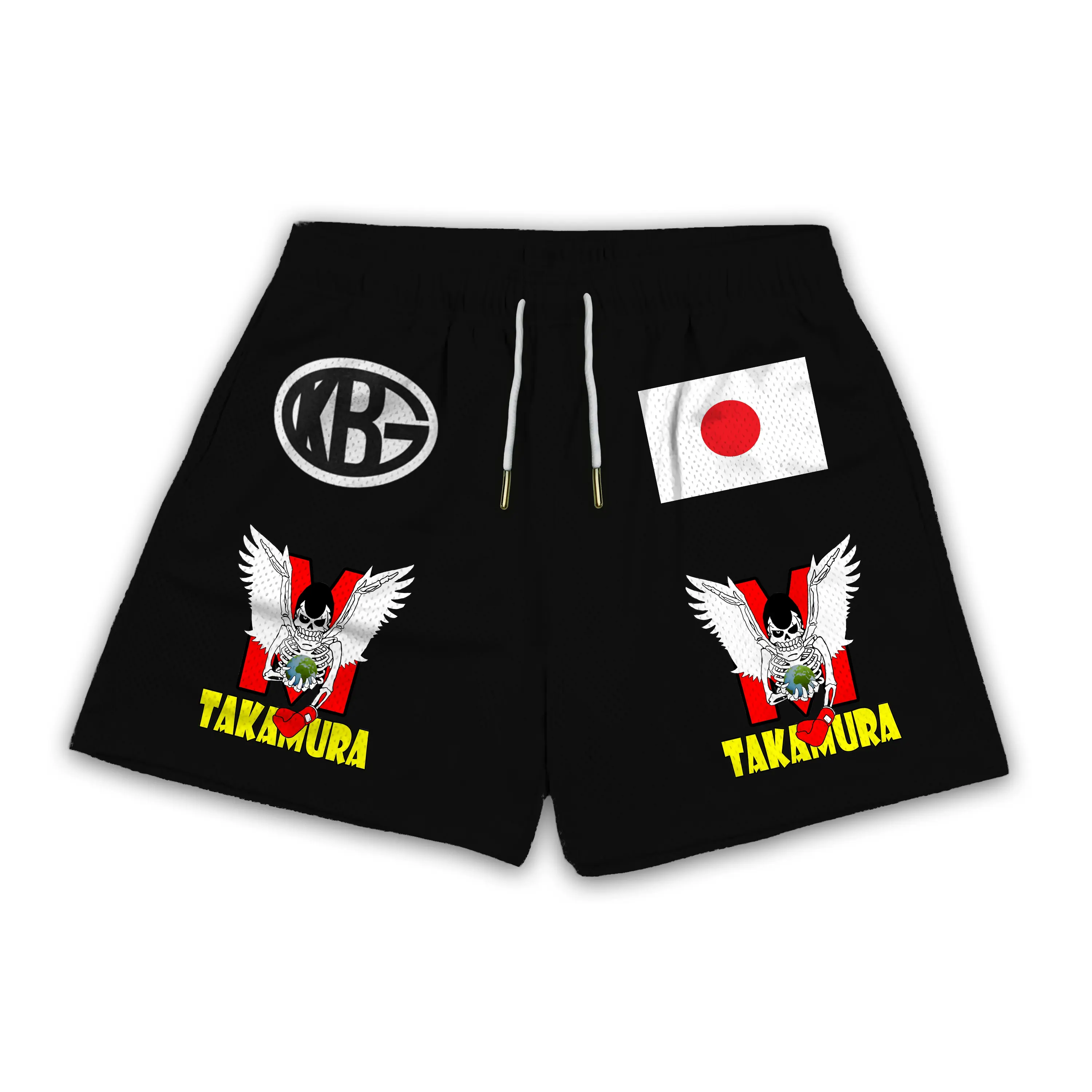 Mamoru Takamura Hajime no Ippo Gym Shorts Gym Shorts Men's Shorts Workout Sport Knee Pants with Pockets Athletic Summer Shorts Basktetball Shorts