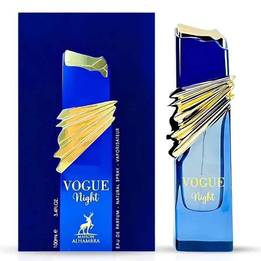 Women's Maison Alhambra Vogue Night Eau de Parfum Spray - 100ml (3.4 oz) Chic, Elegant, Luxury, Pre-Mixed Bottle Fragrance for Evening Wear, Single Item, Chic Women's Fragrance, Pre-Mixed Women's Fragrance