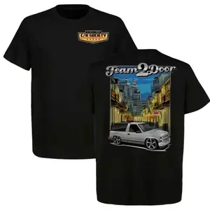 CK Society Team2Door Lowered Chevy 2 Door Tahoe Car T-Shirt, Retro Car Tee For Fan, Casual Cotton Menswear Tee, Top Menswear, Gift For Him For Her
