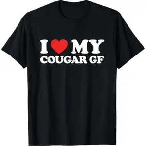 I Love My Cougar Girlfriend I Heart My Cougar GF Gift T-Shirt