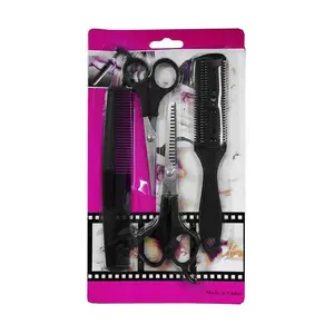1 Complete Set of 4 Pieces Including 2 Scissors and 2 Combs for Daily Hair Grooming Needs Haircare