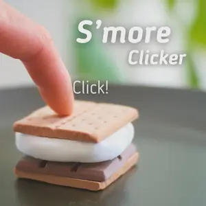 S’mores Fidget Clicker – 3D Printed Stress Relief Toy for Adults & Kids-Cute Desk Toy-Cute Gift Idea