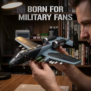 1:72 Scale A-10 Plane Model with Base, Durable Plastic, Adult Collectible, Desk Decor, Model Aircraft, Gift for Aviation Enthusiasts