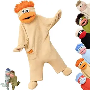 Yellow Big Mouth Funny Adult - Cozy Fleece Jumpsuit Sleepwear Gift, Onesie, Plush
