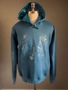 "Depa" The Luxe Teal Hoodie by au8ust8..