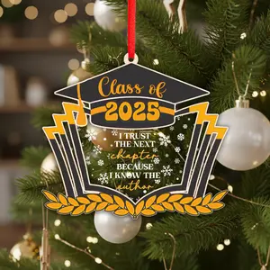Graduation Ornament 2025, Class of 2025 Graduate Ornament, Senior Ornaments Class of 2025, High School & College Graduation Christmas Ornaments, Xmas Tree Hanging Decoration, Graduate Gift Keepsake