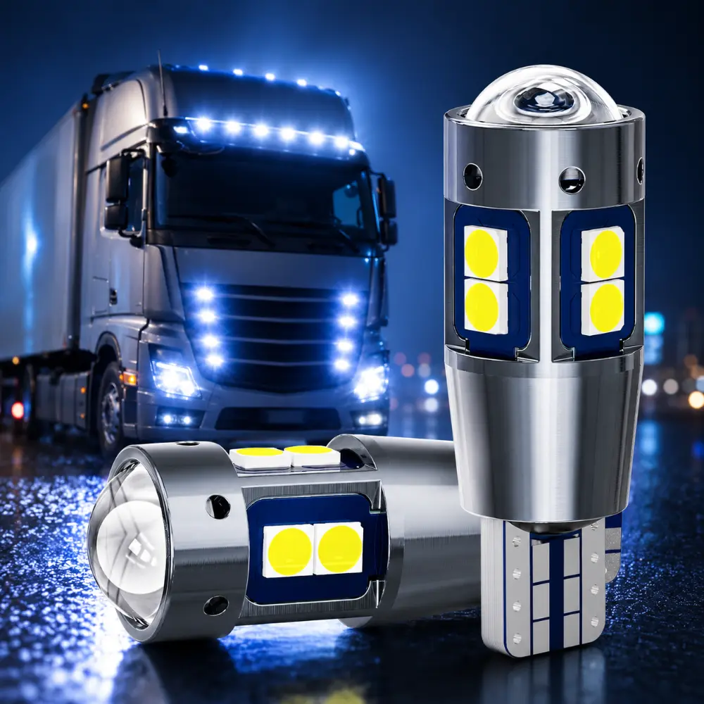 Yobis 2PCS Car Interior Side Lights/Position Lights, T10 LED Tail Lights, Cars Accessories|Truck Lights, Adopting 3030 10SMD Chips, 12V Voltage, Truck Accessories, Suitable for Car Turn Signal Lights, Brake Lights, Reverse Lights and Fog Lights