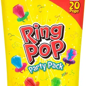 Ring Pop Party Pack - 20 Individually Wrapped Suckers with Assorted Flavors - Perfect for Kids Goodie Bags & Party Favors