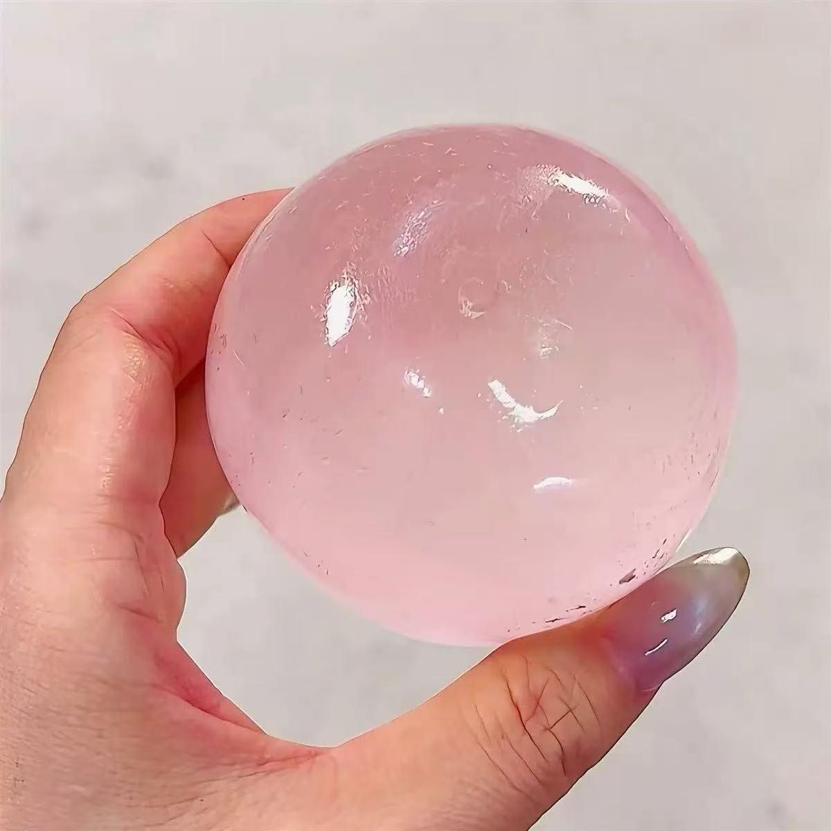 Blue Squishy Toys Anti Stress Sensory Fidgets Toy Soft Simulated Transparent Blue Slow-rebound Decompression Squeeze Toy High transparency jelly texture feelsrefreshing with just a pinch Cute Translucent Pink Ball for Relaxation