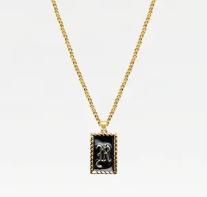 The Enamel Initial Pendant