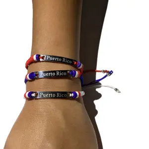 Stainless steel silver  or gold color rope Puerto Rico Bracelet set of three pieces