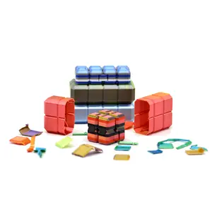 Infinity Cube Fidget Accessory - 3D Printed Crush Cube with Stress Reducing Desk Gadget