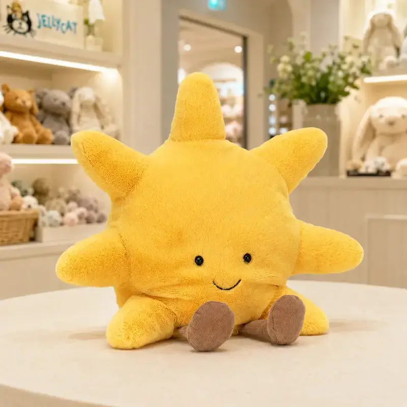 Jellycat Amuseables Sun & Moon Plush Gift Set with Gift Bag, Soft Celestial Nursery Toys, Cute Starry Sky Stuffed Animals for Baby Shower, Birthday, Kids Room Decor & Collectors, Keychains